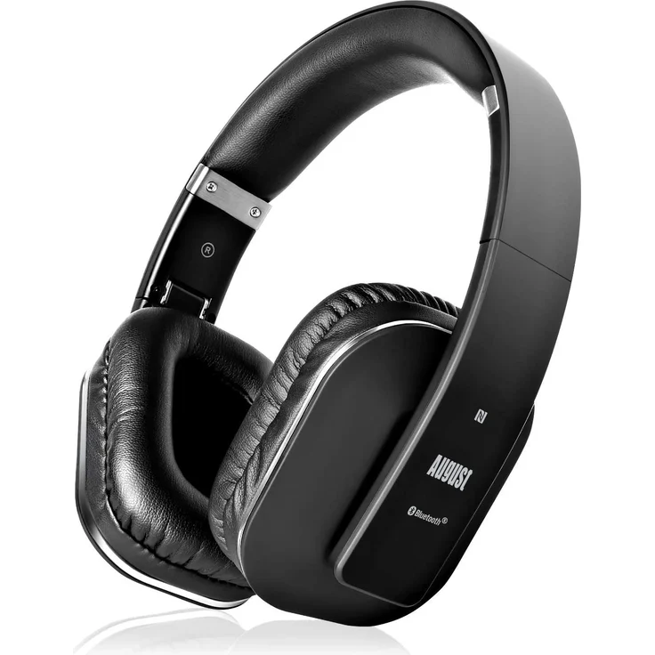 August EP650B On-Ear-Kopfhörer mit Bluetooth, Mikrofon, NFC, schwarz – Bild 4