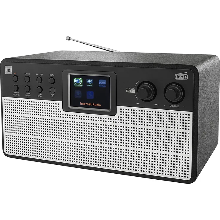 Dual Radiostation IR 100 - Internet - DAB - UKW - Bluetooth - Farbdisplay - AUX - Fernbedienung - Stereoklang
