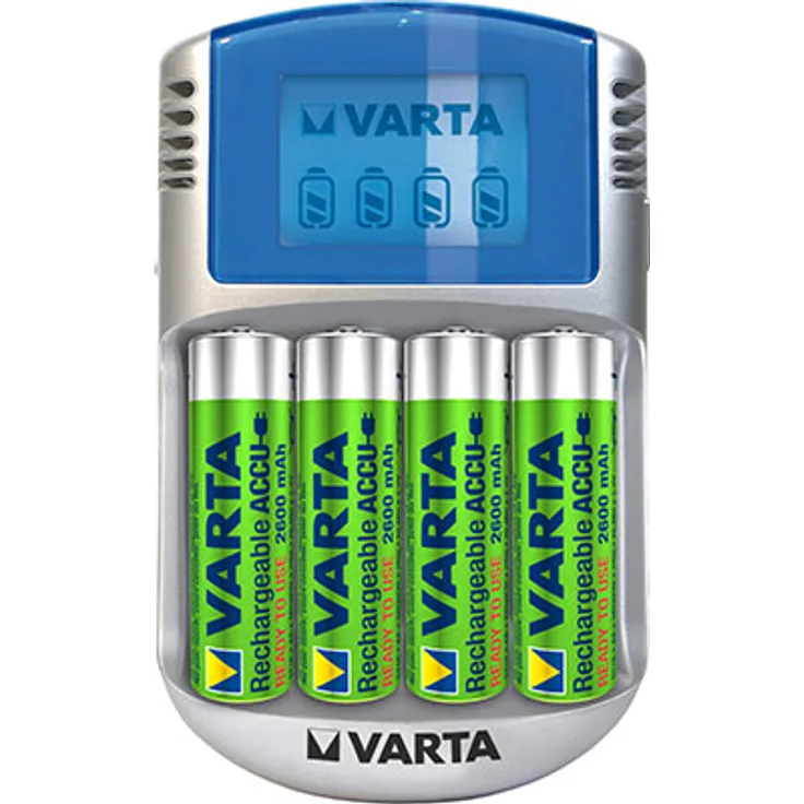 Varta 57070 Power PLAY LCD Charger + 4AA 2600MAH