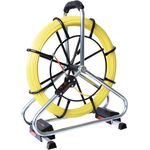 Runpotec 10065 Profi-Set Glasfaserstab 80m 6mm Gewinde RTG 6 mm, inkl. Stahlhaspel 530mm