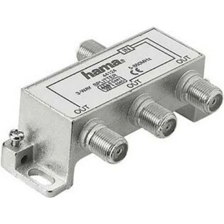 Hama CATV Splitter, 3 Way (Silber)
