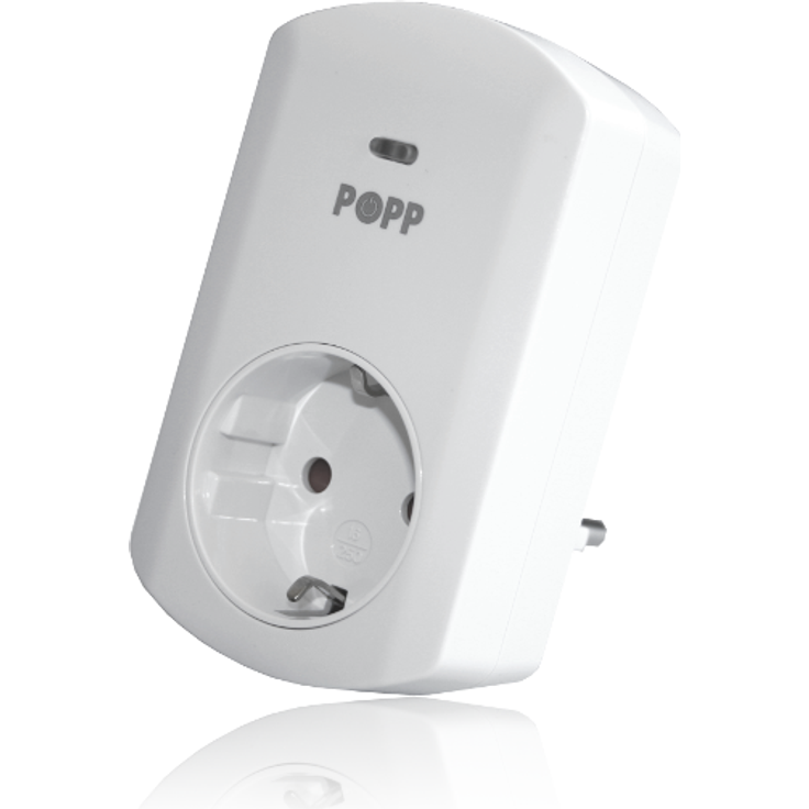 POPP schaltbare Steckdose mit Strommessfunktion Z-Wave weiß