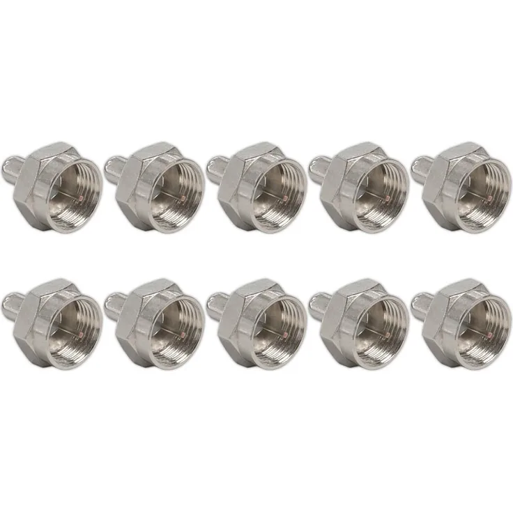 SET 10 x F-Abschlusswiderstand vernickelt