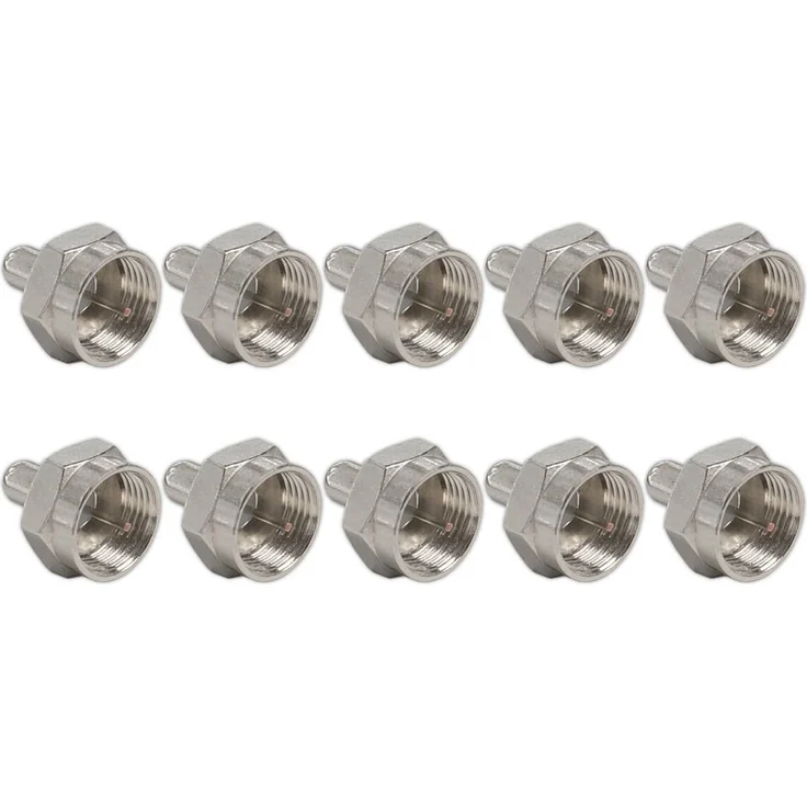 SET 10 x F-Abschlusswiderstand vernickelt