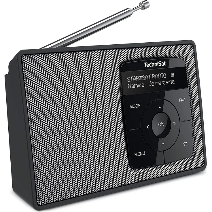 TechniSat DIGITRADIO 2 Tischradio, LCD-Display, schwarz, silber