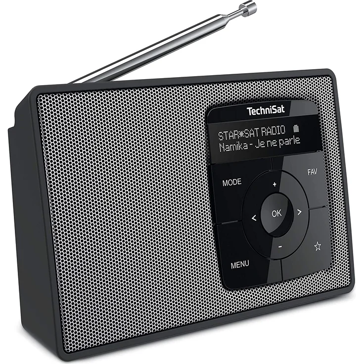 TechniSat DIGITRADIO 2 Tischradio, LCD-Display, schwarz, silber – Bild 1