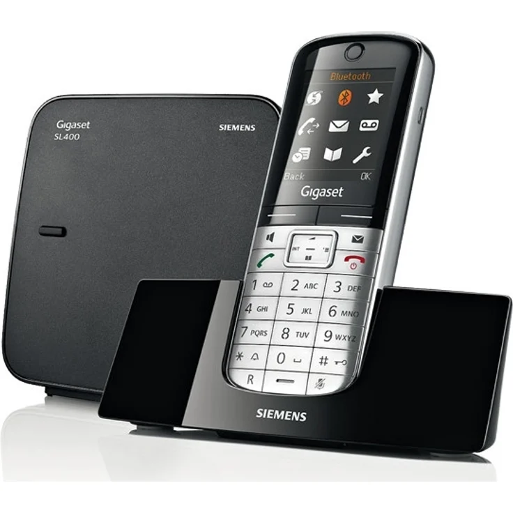 Gigaset SL400 Analog-Telefon schwarz/metall – Bild 1
