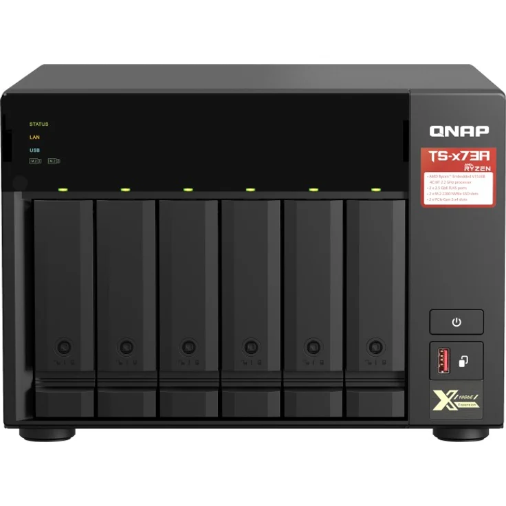 QNAP Turbo Station TS-673A-8G, 8GB RAM, 2x 2.5GBase-T – Bild 1