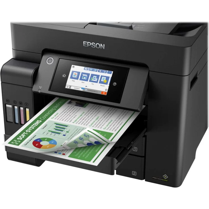 Epson EcoTank ET-5800 4-in-1 Tintenstrahl-Multifunktionsgerät (Drucker, Scanner, Kopierer, Fax) Auflösung: 1200 x 4800, USB, LAN, WLAN 802.11a/b/g/n/ac, Mobile Print, AirPrint, Wi-Fi Direct, Cloud Print (C11CJ30401) – Bild 5