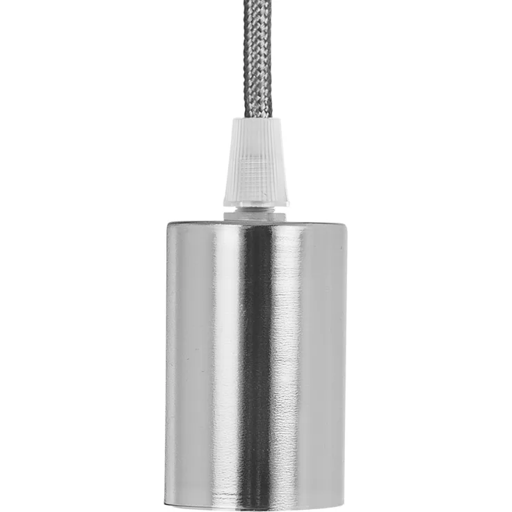 Smartwares Kreative Pendelleuchte, Retro Deckenleuchte für E27 Leuchtmittel, Metall, Silber, 9,5 x 9,5 x 13,5 cm