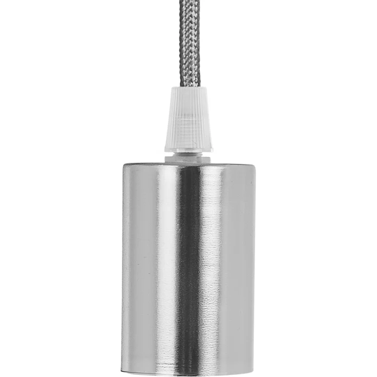 Smartwares Kreative Pendelleuchte, Retro Deckenleuchte für E27 Leuchtmittel, Metall, Silber, 9,5 x 9,5 x 13,5 cm