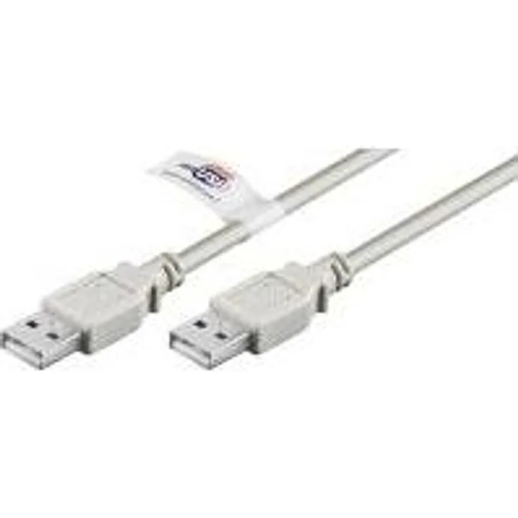 Wentronic Goobay USB 2.0 Hi-Speed Kabel mit USB Zertifikat, Grau, 2 m - geeignet für Geräte mit USB Anschluss (50796)