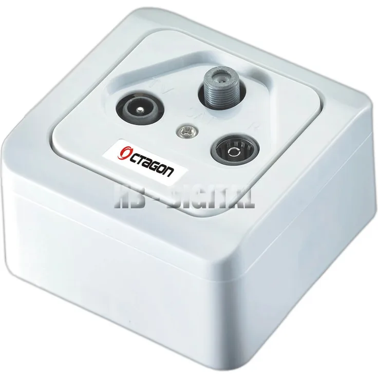 OCTAGON SAT-BK Antennendose 3-Loch Durchgangsdose SD 3-01