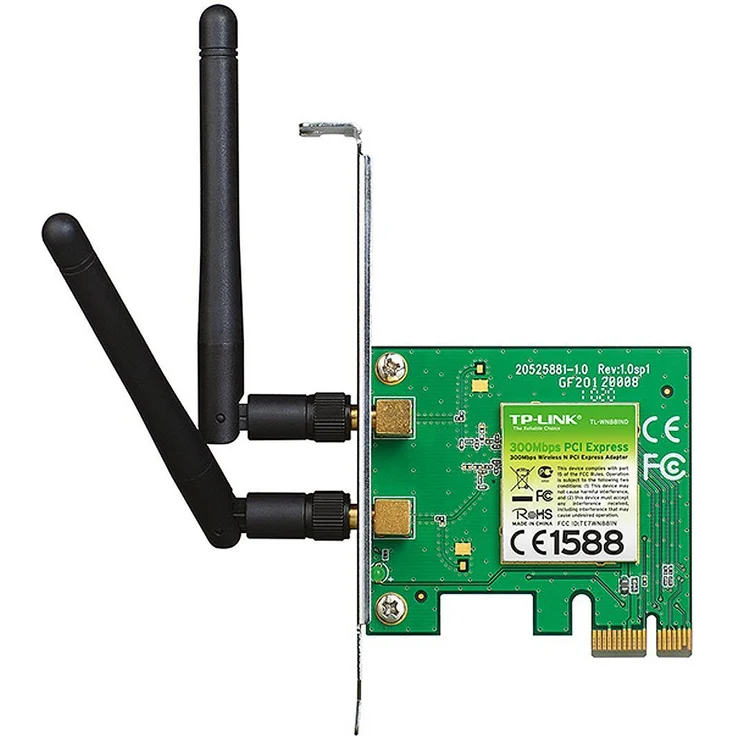 TP-Link N300 Desktop, 2.4GHz WLAN, PCIe x1 (TL-WN881ND) – Bild 1