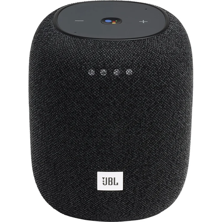 JBL Link Music Streaming-Lautsprecher, Bluetooth, WLAN, 360° Klangfeld, Google Assistant, 2019, Schwarz – Bild 1