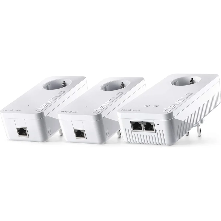 devolo Magic 1 - 1200 Wifi AC Gaming Kit dLAN 2.0: Ideal für Gaming, 3 Powerline-Adapter für zuverlässiges WLAN ac einfach via Stromleitung durch Wände und Decke – Bild 1