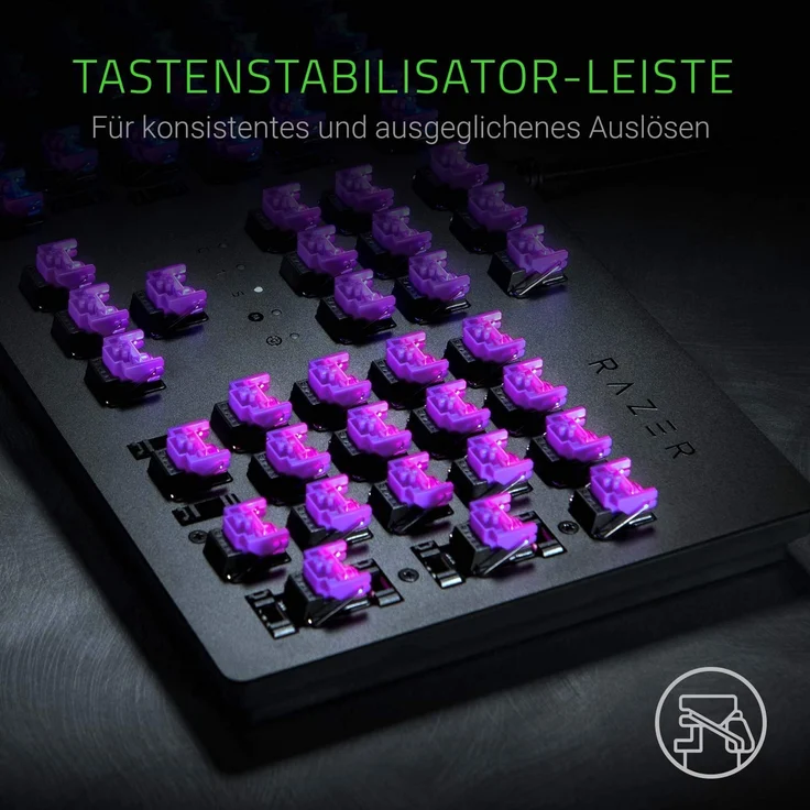 Razer Huntsman Mechanische Gaming Tastatur (mit Opto-Mechanical Schaltern, Lebensdauer von 100 Millionen Tastenanschlägen, RGB Chroma Beleuchtung, QWERTZ-Layout) – Bild 4