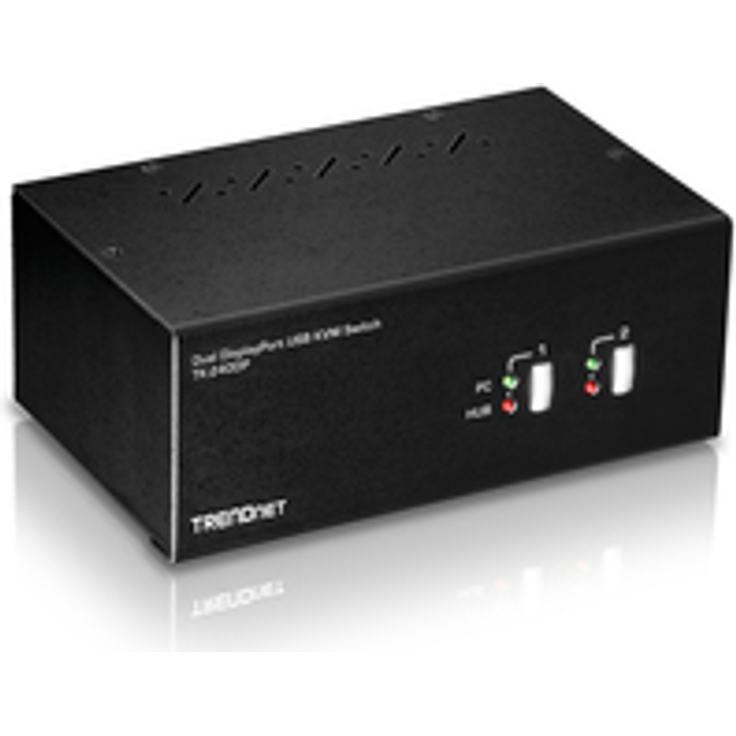 TRENDnet TK-240DP| DisplayPort KVM Switch| 2-Port Dual Monitor