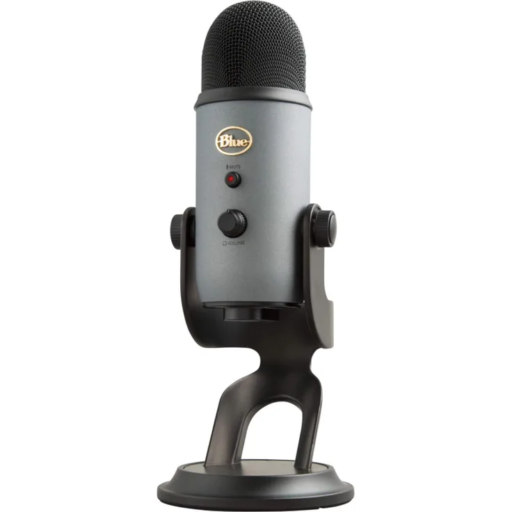 Blue Microphones Yeti USB-Mikrofon für Aufnahme und Streaming auf PC und Mac, verstellbares Stativ, Plug und Play - Schiefergrau