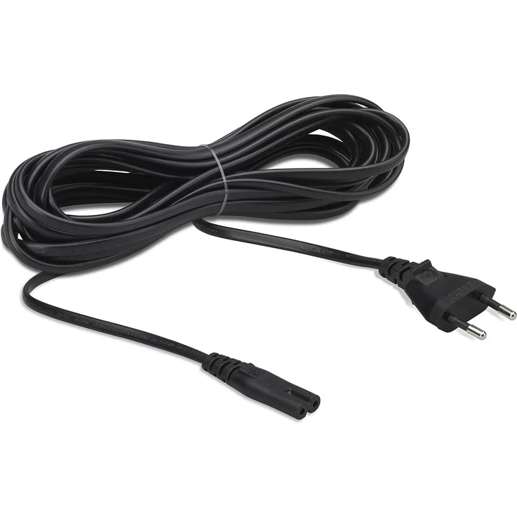 Flexson 5m Stromkabel Gerade für Sonos Play:3, Play:5, Playbar, Playbase, Sub, Amp and Beam - EU Schwartz