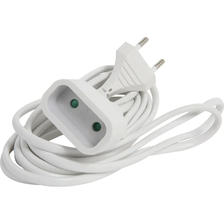 Debflex 324251 Verlängerung HO3VV-H2-F 2 x 0,75 Aufhängen, 3 m, weiß