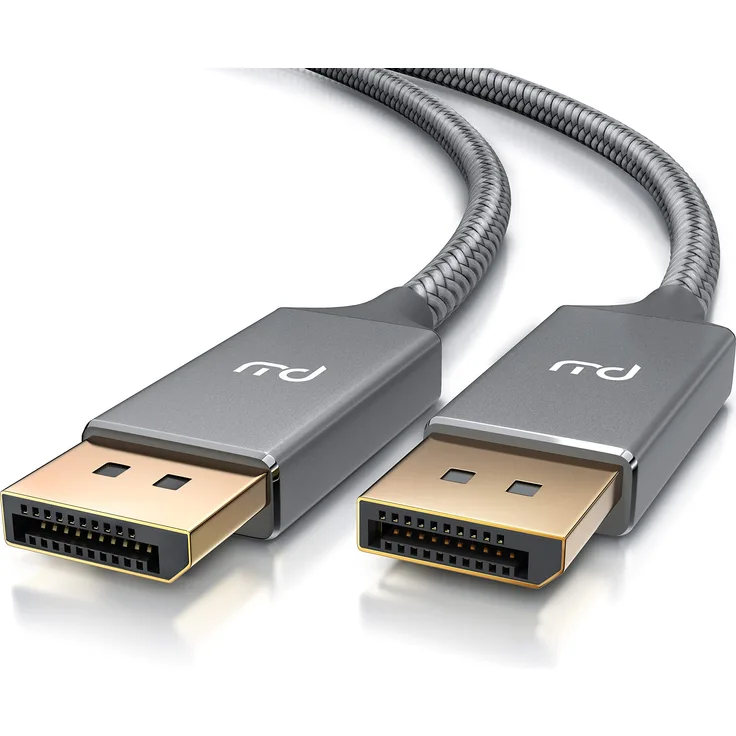 CSL - 4k DisplayPort Kabel 3m - Displayport auf Displayport - DP 1.2-4K 60Hz und 2K 144Hz - Bandbreite von bis zu 21,6 Gbit s - Verbindungskabel - für Monitor Grafikkarte PC Notebook Beamer