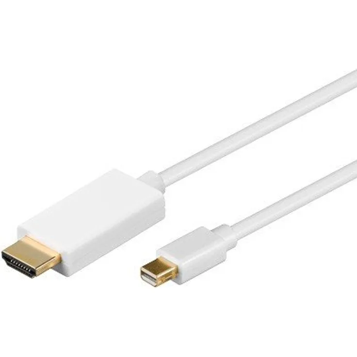 Goobay 52861 Mini DisplayPort-HDMI Adapterkabel 1.2, Vergoldet, Mini DisplayPort-Stecker > HDMI-Stecker (Typ A)