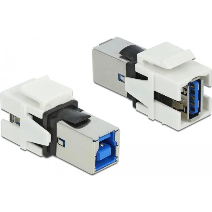 DeLock Keystone module - USB-Adapter - USB Typ A (W) bis USB Type B (W) - weiß (86394)