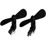 XLayer Ventilator Mini Fan 2-in-1 micro USB & USB schw