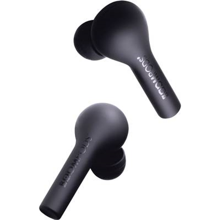 Boompods Bassline Bluetooth® Kopfhörer In Ear Headset, Magnetisch, Noise Cancelling, Touch-Steuerung Schwarz (BTWSBK)