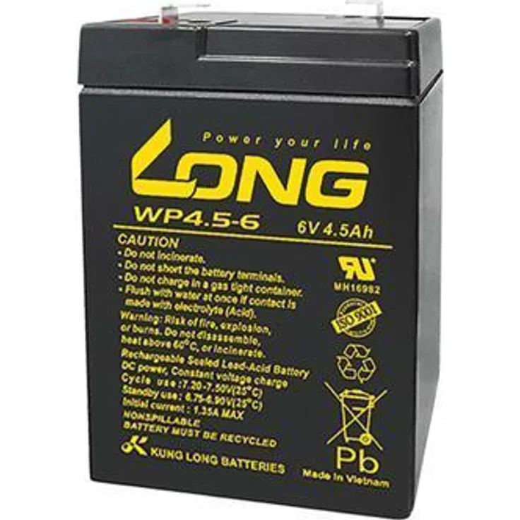 Dorr 204348 Blei Akku 6V 4,5Ah für Wildkameras-Futterstreuer (Schwarz)