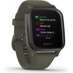 Garmin Venu Sq Music Smartwatch GPS, Unisex, Kunststoffgehäuse, Schiefer/Moosgrün