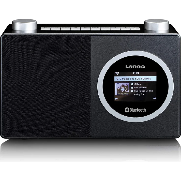 Lenco DIR 70 Radiowecker mit Bluetooth, WLAN, TFT-Display, schwarz