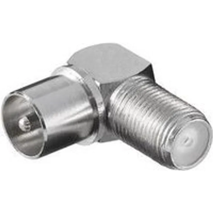 Goobay 12236 Winkeladapter, F-Buchse > Koax-Stecker 90° - Preisvergleich
