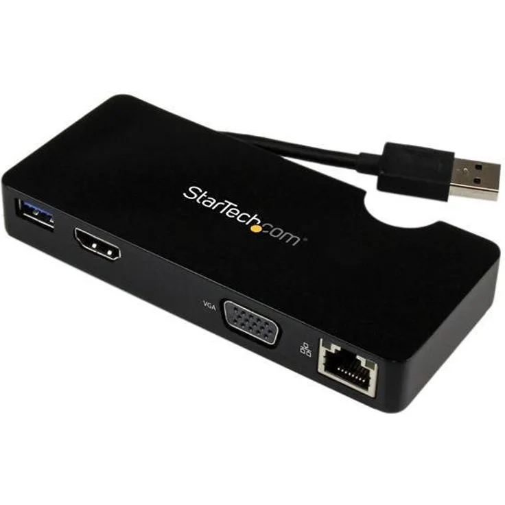 StarTech USB3SMDOCKHV Universal Laptop Mini Dockingstation (HDMI, VGA, Gigabit Ethernet, USB 3.0)