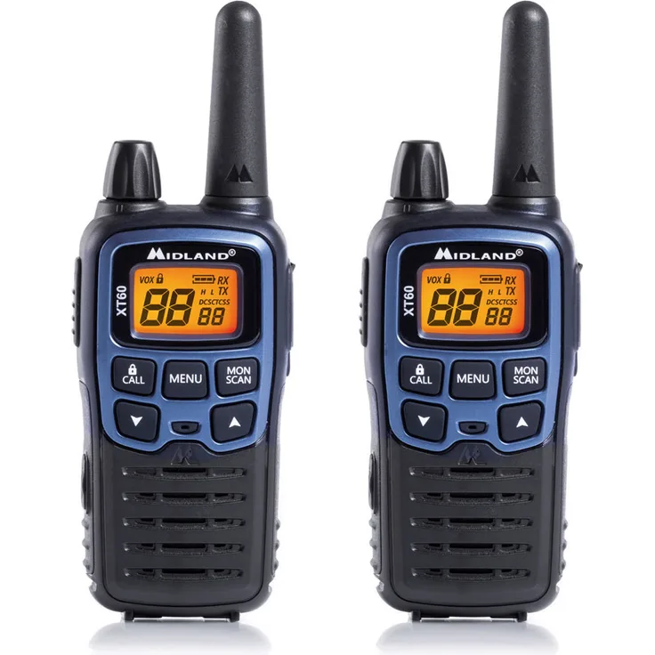 Albrecht PMR-LPD Tragbares Radio Midland XT60 Set mit 2 Stck. blau metallic Code C1179