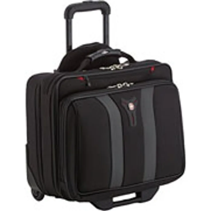 Wenger Granada Laptoptasche mit Rollen - 17'' Laptopfach Aktenkoffer Trolley Handgepäck Damen-Herren - Schwarz