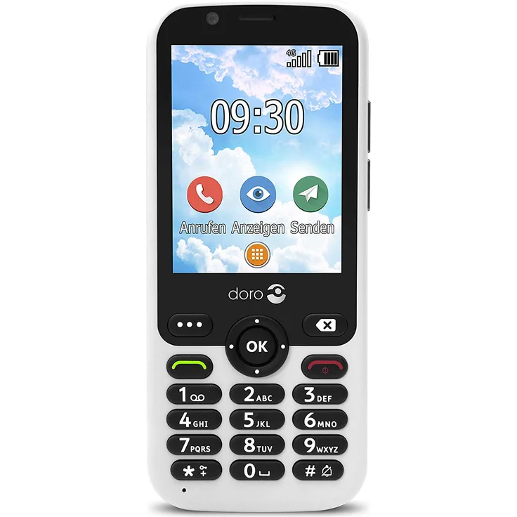 Doro 7010 - 4G Mobiltelefon (3 MP Kamera, 2,8 Zoll (7,11cm) Display, LTE, GPS, Bluetooth, WhatsApp, Facebook, WiFi) weiß