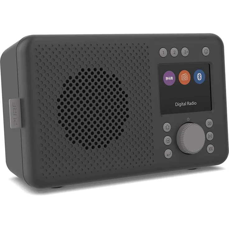Pure ELAN DAB+ tragbares DAB+ Radio mit Bluetooth (DAB/DAB+ und UKW Radio, TFT Farbdisplay) Charcoal schwarz