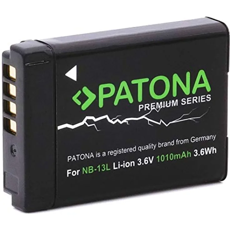 PATONA Premium Ersatz für Akku Canon NB-13L - PowerShot SX620 SX720 SX730 SX740 G1 X III G5 X I II G7 X I II III G9 X I II
