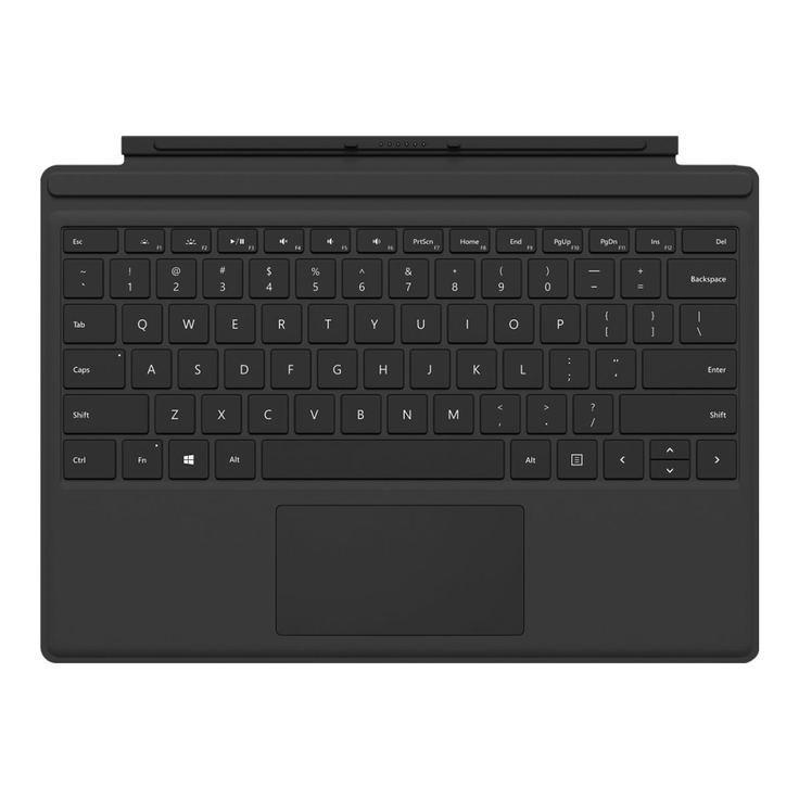 Microsoft Surface Pro Type Cover Cover Port Deutsch Schwarz Tastatur für Mobilgerät – Tastaturen für Mobilgeräte (schwarz, Kratzresistent, Surface Pro 3 Surface Pro 4 Surface Pro, TouchPad, Deutsch)