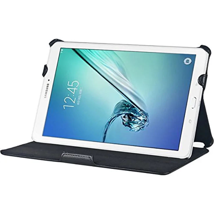 Gecko Samsung Galaxy Tab S2 8 Slimfit Hülle - Schwarz - Multifunktioneller Tasche bietet Schutz und Multimedia-Komfort - Cover mit Präsentationsfunktion - Tablethülle geeignet für Samsung Galaxy Tab S2 SM-T710 - SM-T715 (8'')