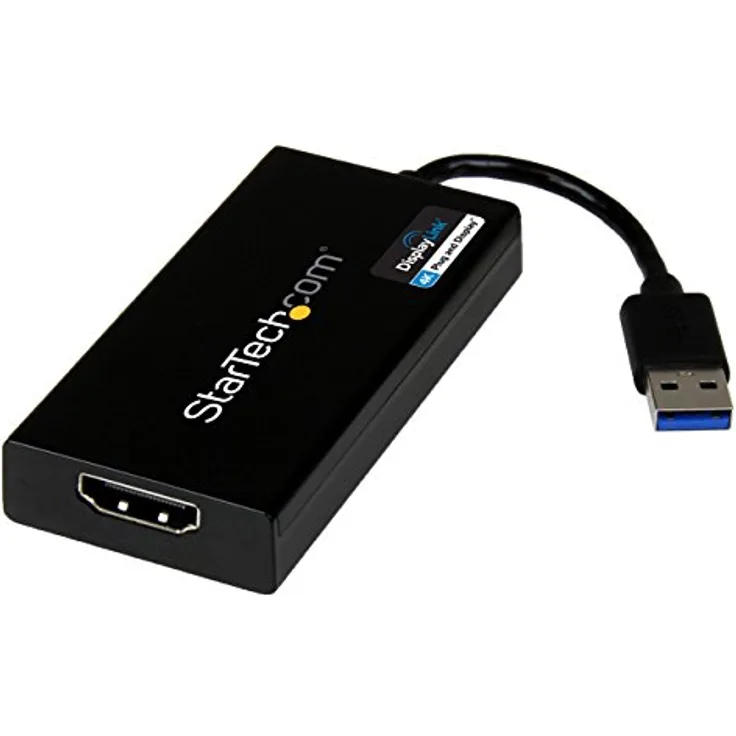 StarTech.com USB3.0 to 4K HDMI External Multi Monitor Video Graphics Adapter - Externer Videoadapter - DisplayLink DL-5500 - SuperSpeed USB3.0 - HDMI - Schwarz (USB32HD4K)