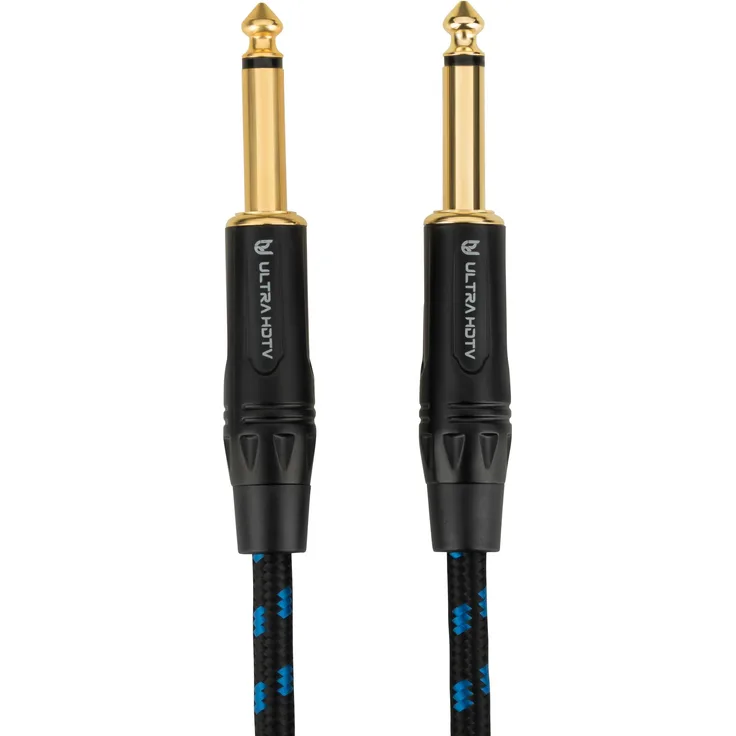 Ultra HDTV Premium Instrumentenkabel, Gitarrenkabel 6,3mm Monoklinke Klinkenstecker 7,5 Meter