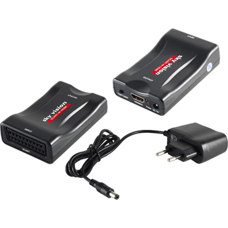 Scart- HDMI Konverter (Konvertiert das Scart Signal für Neue Geräte auf HDMI bis 1080p)