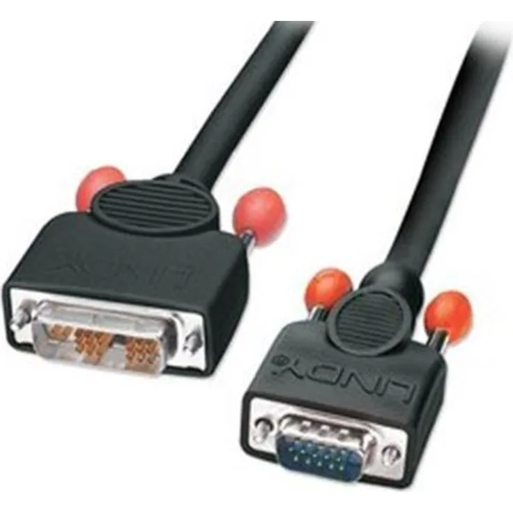 Lindy - VGA-Kabel - DVI-A (M) - HD-15 (M) - 3,0m - Schwarz (41197)