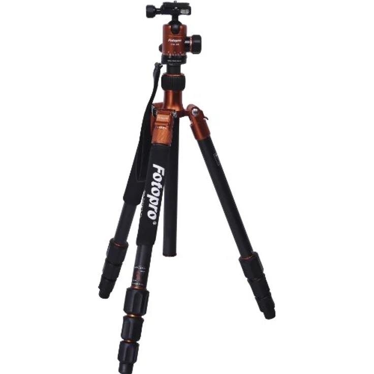 Rollei C5I I Orange I leichtes Foto-Stativ aus Aluminium I Reise-Stativ mit Kugelkopf und Stativtasche I Verwendbar als Macrostativ, Einbeinstativ-Monopod und Ministativ I Arca Swiss Platte – Bild 1