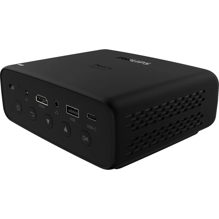 Philips PicoPix Micro 2 TV Mini-Beamer, DLP, WVGA (854 x 480), Kontrast 600:1, 150 ANSI-Lumen, Bildverhältnis 16:9, WLAN, schwarz – Bild 2