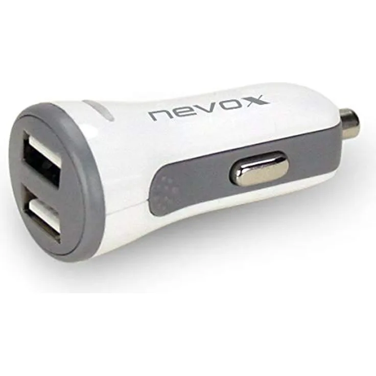 Nevox cc-1507 Auto Weiß Ladegerät von Mobiltelefonen – Ladegeräte von Mobiltelefonen (Auto, Universal, KFZ, Überladeschutz, Überhitzungsschutz, Kurzschluss, Kontakt, EG)