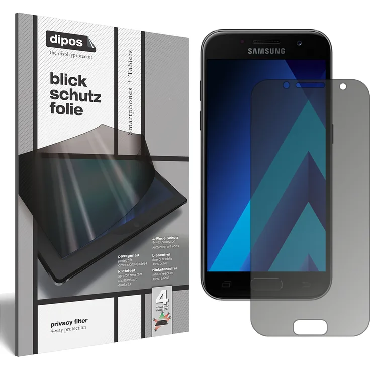 Samsung Galaxy A5 (2017) Schutzfolie Blickschutzfolie - Privacy Filter Displayschutzfolie mit AntiReflex Effekt